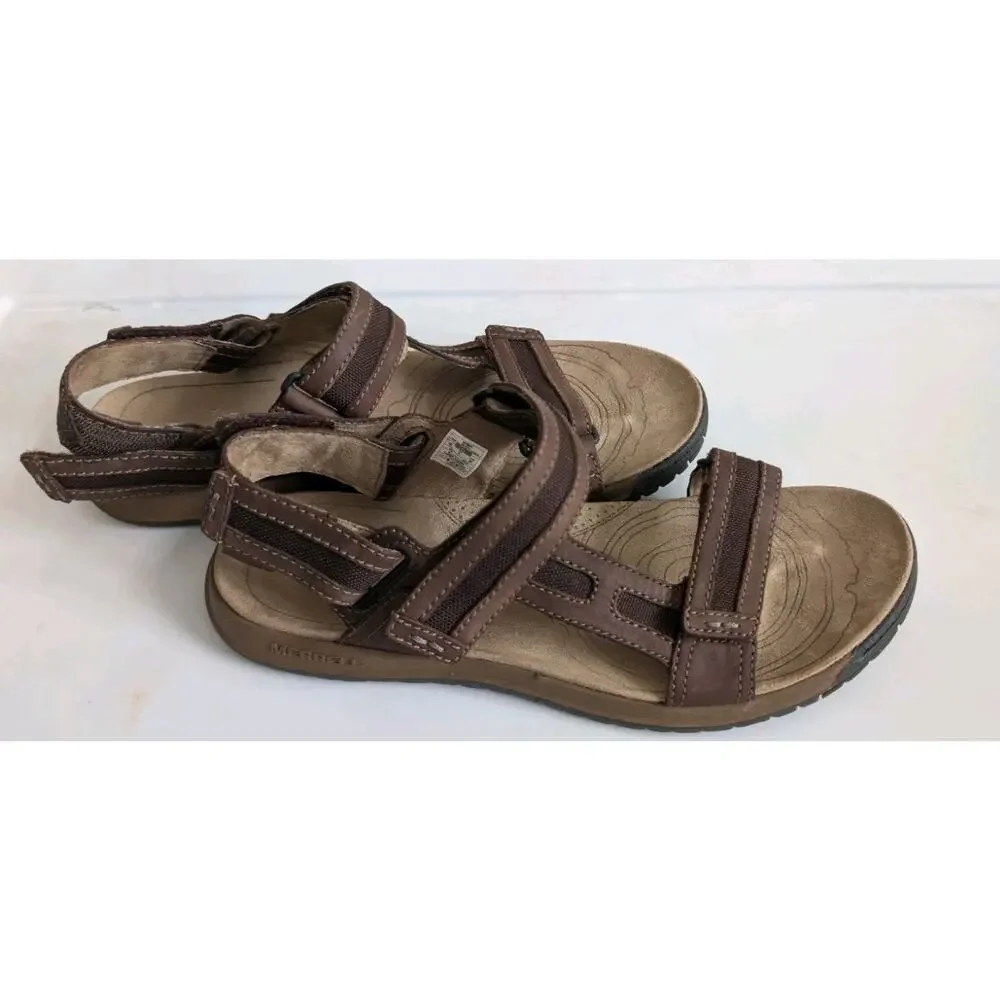 Merrell Mens Traveler Tilt Convertible Leather Slip On‎ Hiking Sandal 12 J62217